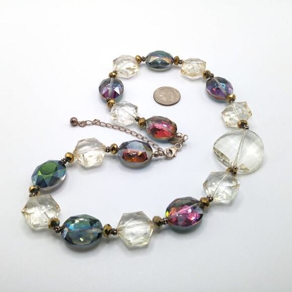 Vintage Large Crystal Donna Dressler Necklace, Sterling Silver, 21 Inches - Picture 8 of 12